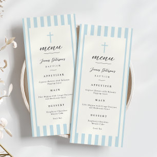 Blauwe Strepen Dop Vlak Menu