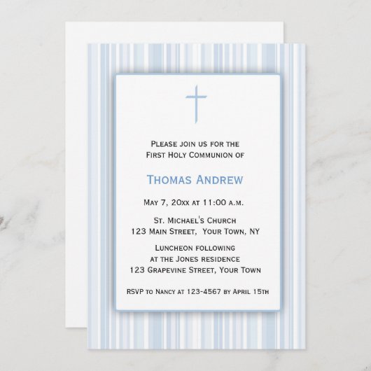 Blauwe strepen, eerste gemeenschap kaart (Voorkant / Achterkant)