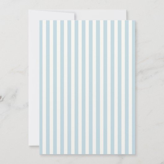 Blauwe strepen Elegant Doopsel Orthodox Kruis Kaart (Achterkant)