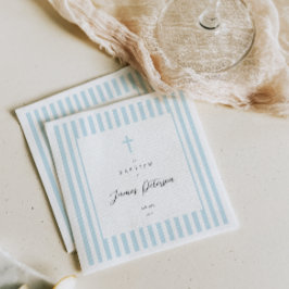 Blauwe Strepen Elegant Doppenpapier Servet