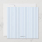 Blauwe strepen en Eenvoudige vierkant uitnodiginge Kaart (Achterkant)