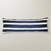 Blauwe strepen en gouden anker lichaamskussen (Achterkant)