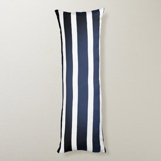 Blauwe strepen en gouden anker lichaamskussen (Achterkant (Verticaal))