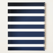 Blauwe strepen en gouden anker planner (Achterkant)