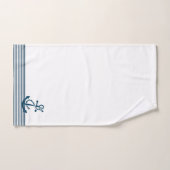 Blauwe strepen en naadloze bevestiging bad handdoek (Handdoek)