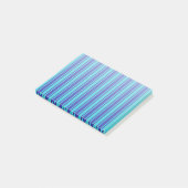 Blauwe strepen en snoep van turkooizen post-it® notes (Schuin)