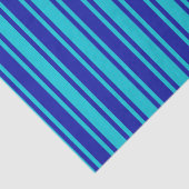 Blauwe strepen en snoep van turkooizen tissuepapier (Detail)