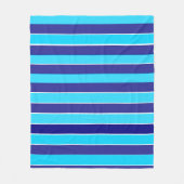 Blauwe strepen fleece deken (Voorkant)