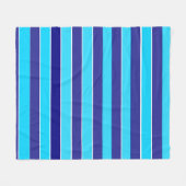 Blauwe strepen fleece deken (Voorkant (Horizontaal))