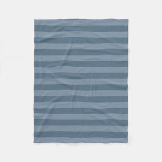 Blauwe strepen fleece deken