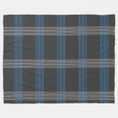 Blauwe strepen fleece deken (Voorkant (Horizontaal))
