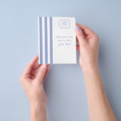 Blauwe strepen flyer (Hand)