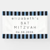 Blauwe strepen, gestreept patroon, lijnen, bat Mit Spandoek (Horizontaal)