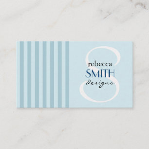 Blauwe strepen, gestreepte patroon, lijnen visitekaartje