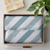 Blauwe strepen Glitter Tissuepapier (Geschenk)