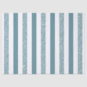 Blauwe strepen Glitter Tissuepapier
