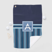 Blauwe strepen golfhanddoek (Insitu)