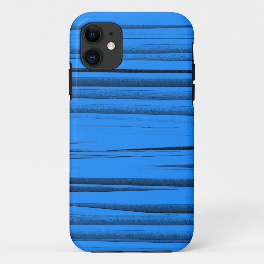 Blauwe strepen grafische kunst Case-Mate iPhone case (Achterkant)