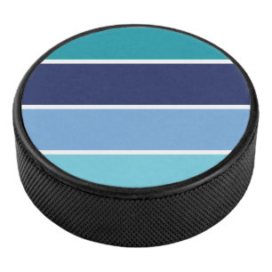 Blauwe strepen hockey puck