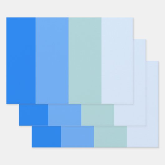 Blauwe strepen inpakpapier vel (Set)