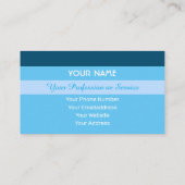 Blauwe strepen internationale talen hallo visitekaartje (Achterkant)