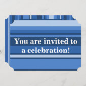 Blauwe strepen kaart (Voorkant / Achterkant)