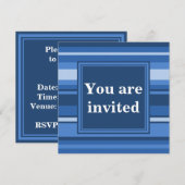 Blauwe strepen kaart (Voorkant / Achterkant)