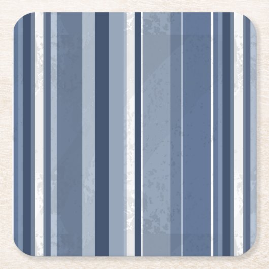 Blauwe strepen kartonnen onderzetters (Voorkant)