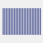 Blauwe strepen klassieke marine moderne verse inpakpapier vel (Voorkant 3)