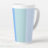 Blauwe strepen latte mok (Rechterhoek)