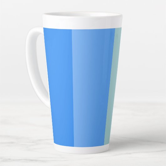 Blauwe strepen latte mok (Linkerhoek)