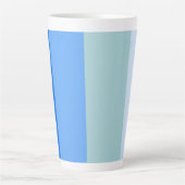 Blauwe strepen latte mok (Voorkant)
