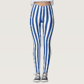 Blauwe strepen leggings (Voorkant)
