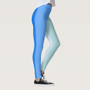 Blauwe strepen leggings