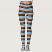 blauwe strepen leggings (Voorkant)