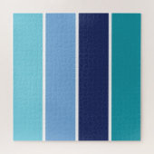 Blauwe strepen legpuzzel (Horizontaal)