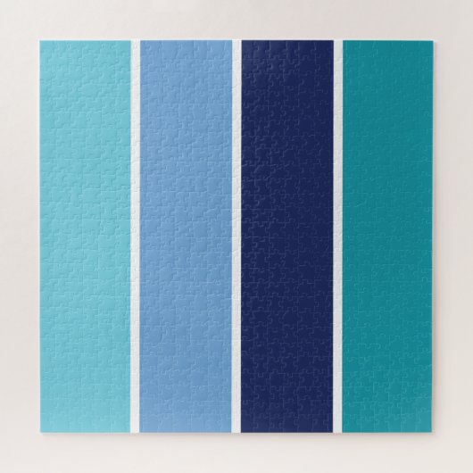 Blauwe strepen legpuzzel (Horizontaal)