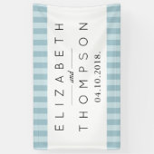 Blauwe Strepen, Lijnen, Gestreept Patroon, Huwelij Spandoek (Verticaal)