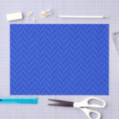 Blauwe strepen met dubbel weef tissuepapier (Craft)