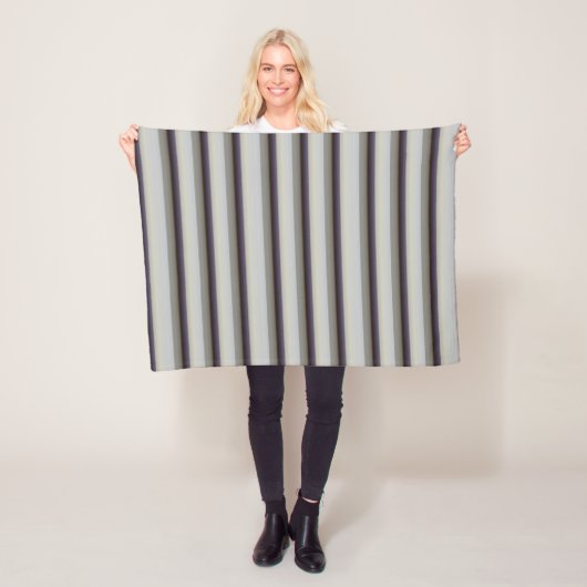 blauwe strepen met hoge dichtheid fleece deken (In situ)