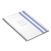 Blauwe strepen notitieboek (Rechterzijde)