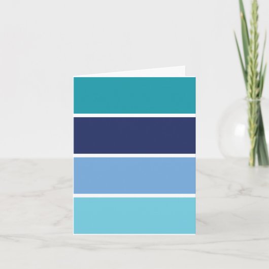 Blauwe strepen notitiekaartje (Voorkant)