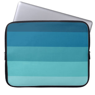 Blauwe strepen palet laptop sleeve