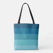 Blauwe strepen palet tote bag (Achterkant)