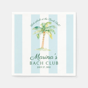 Blauwe Strepen Palm Beach Bach Club Bruidsfeest Servet