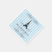 Blauwe strepen Paris Eiffeltoren | VRIJGEZELLENFEE Servet (Hoek)