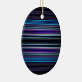 Blauwe strepen patroon keramisch ornament (Rechts)