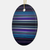 Blauwe strepen patroon keramisch ornament (Links)