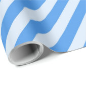 Blauwe strepen Patroon Lijnen Cadeaupapier (Rol Hoek)