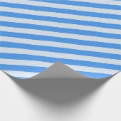 Blauwe strepen Patroon Lijnen Cadeaupapier (Hoek)